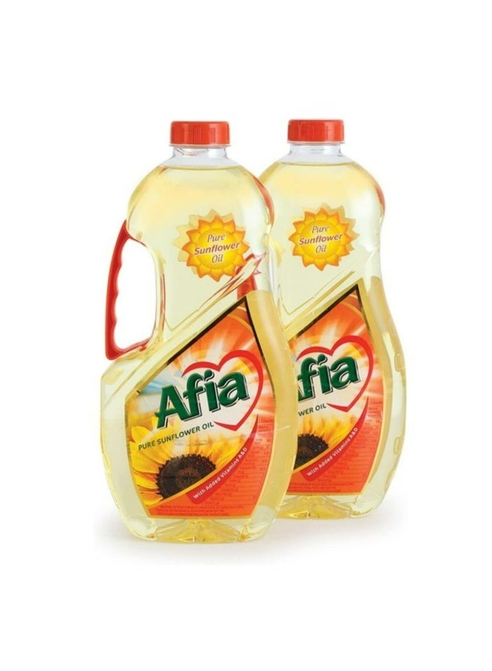 أفيا زيت دوار الشمس ١٫٥ لتر، عبوة من قطعتين